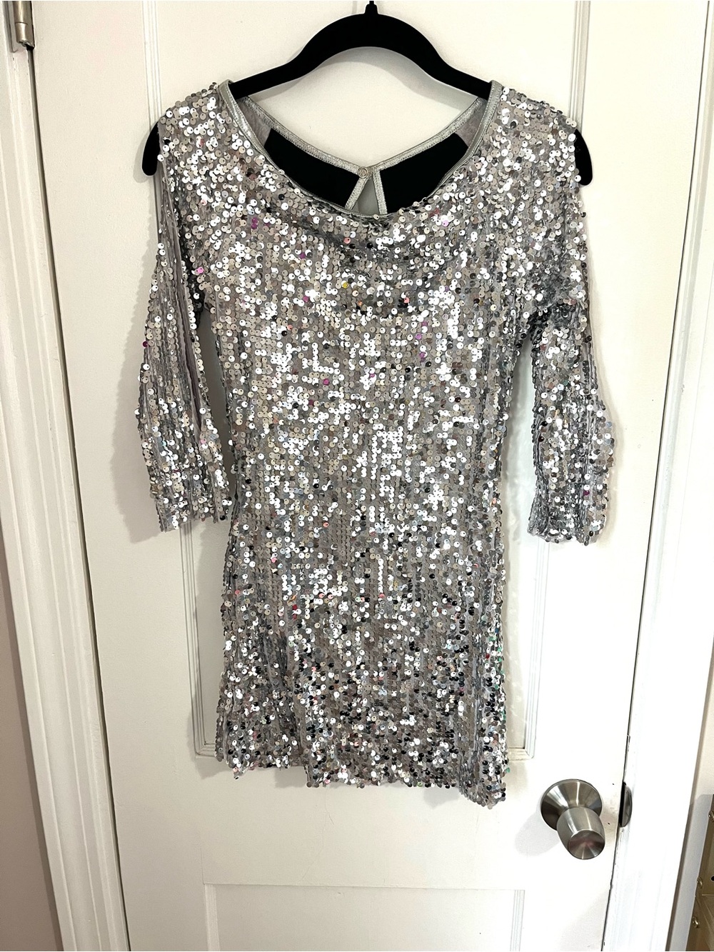 Weissman Silver Sequin Dance Dress